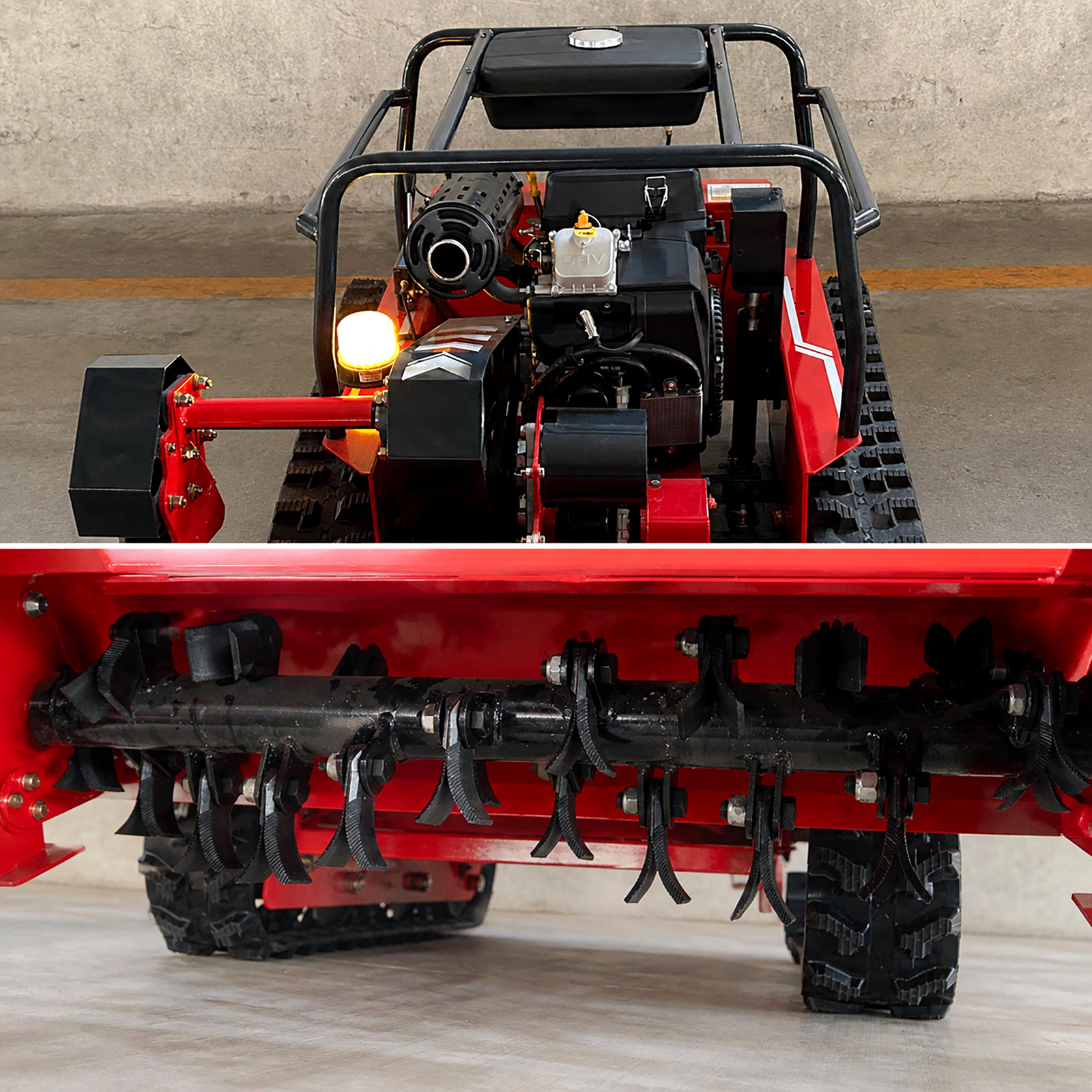 GS TAITAN gasoline flail deck and track structure detail