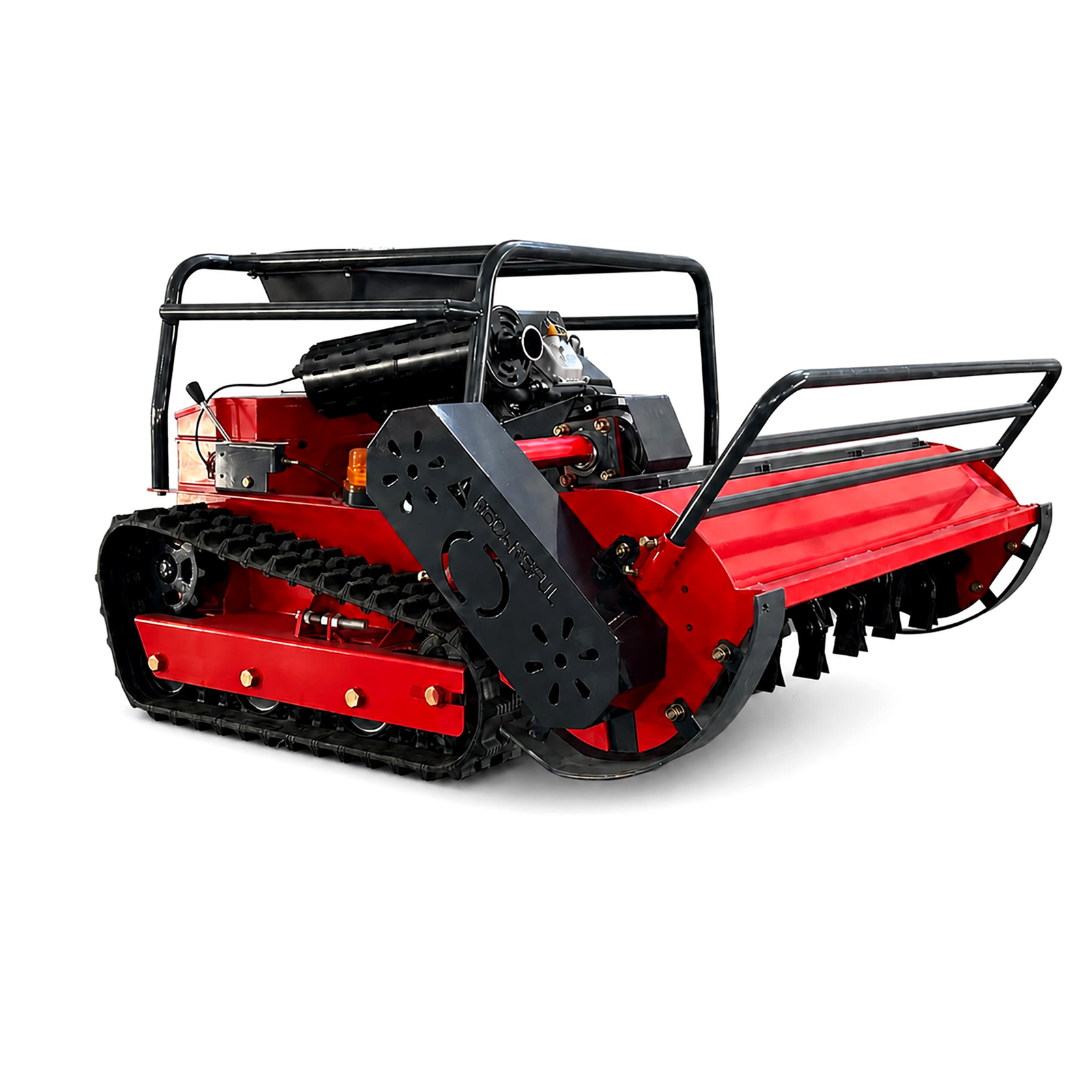 GS TAITAN-1200 flagship gasoline tracked flail mower on white background