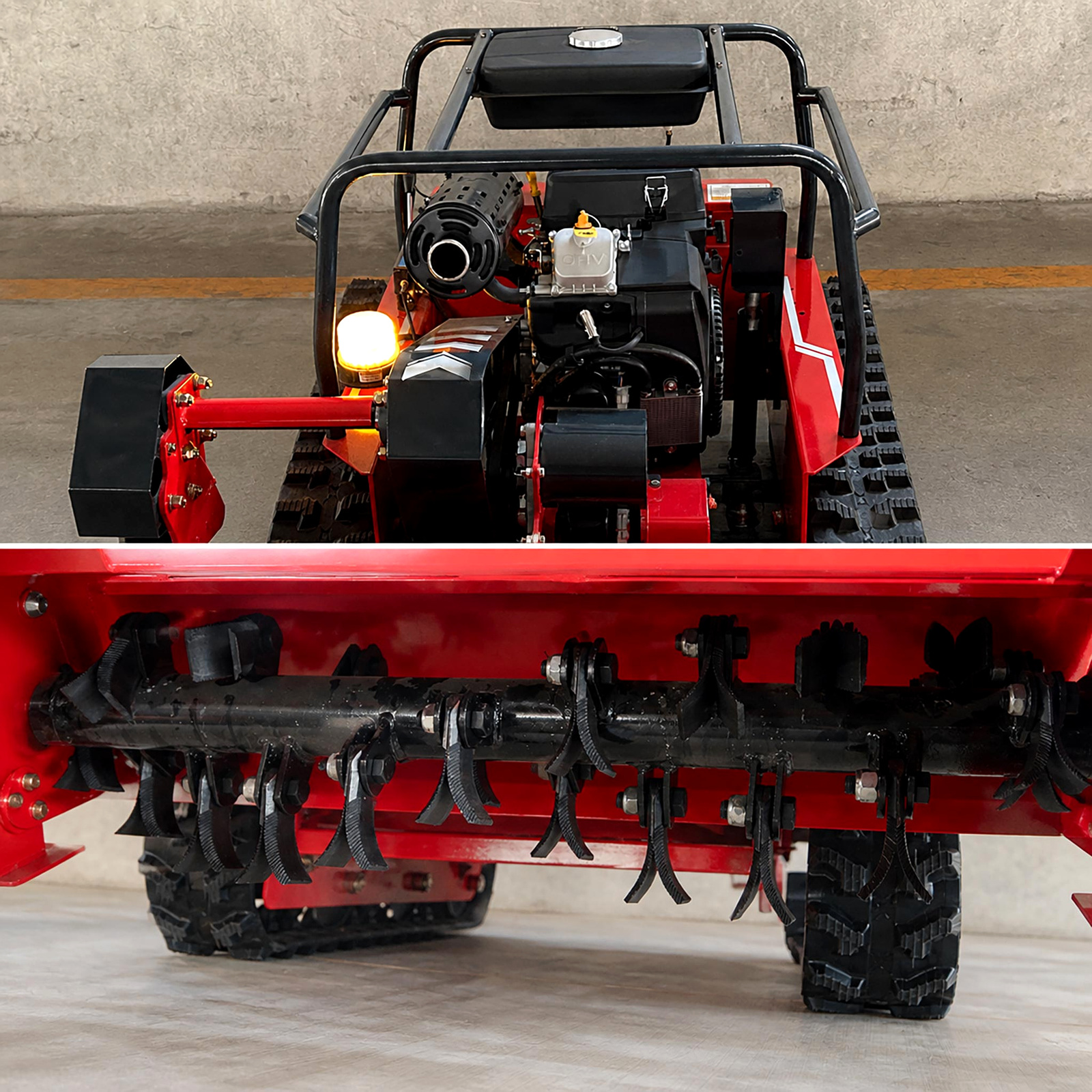 GS TAITAN gasoline flail deck and track structure detail