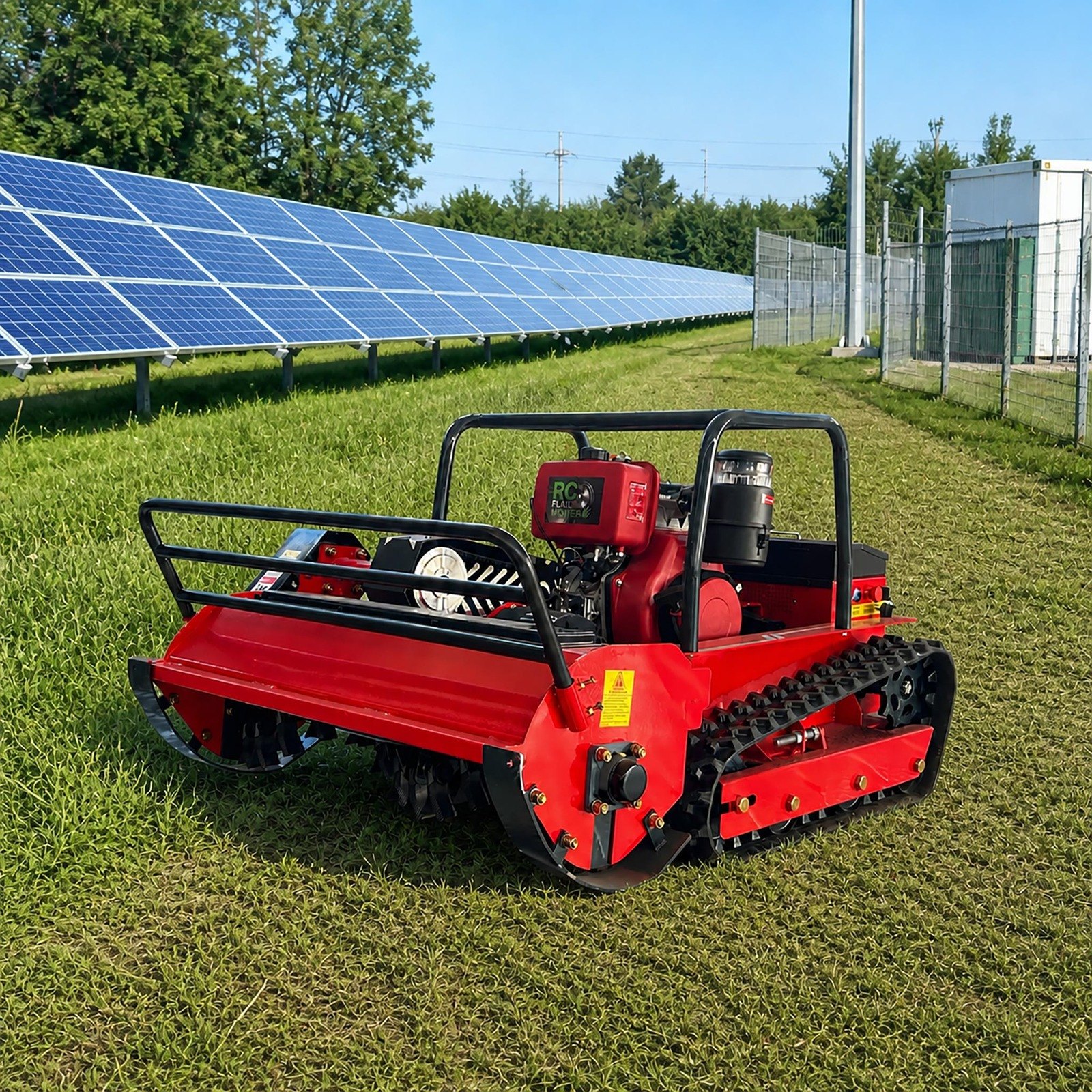GST-1000 diesel hybrid tracked flail mower working scene