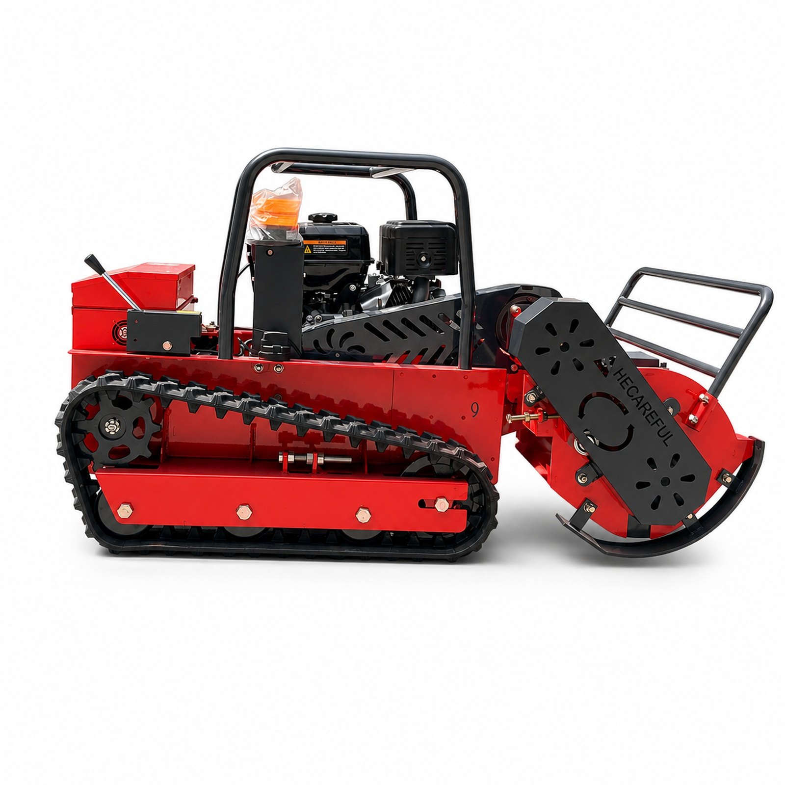 GST-1000 gasoline hybrid tracked flail mower right side view