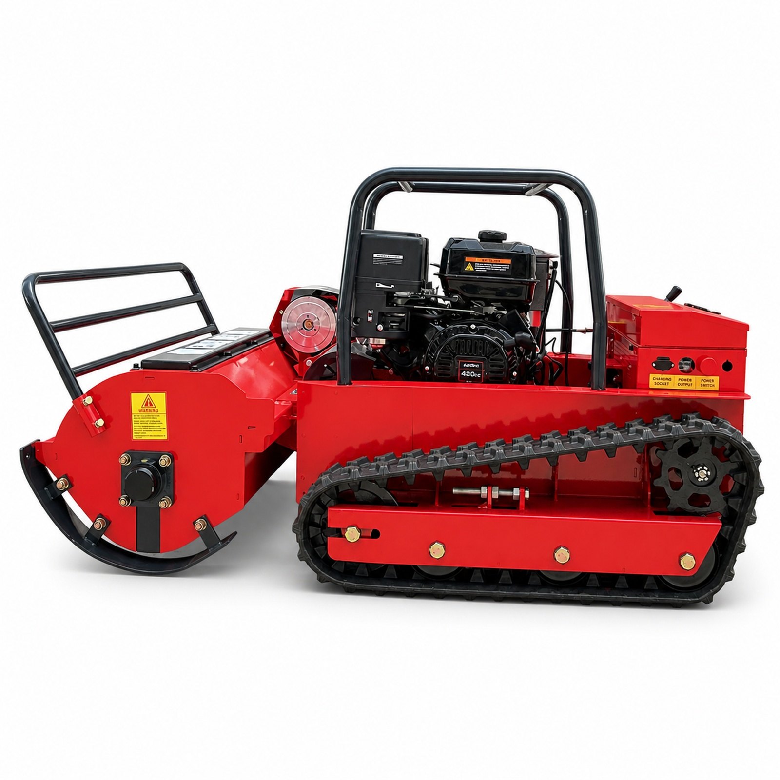 GST-1000 gasoline hybrid tracked flail mower left side view