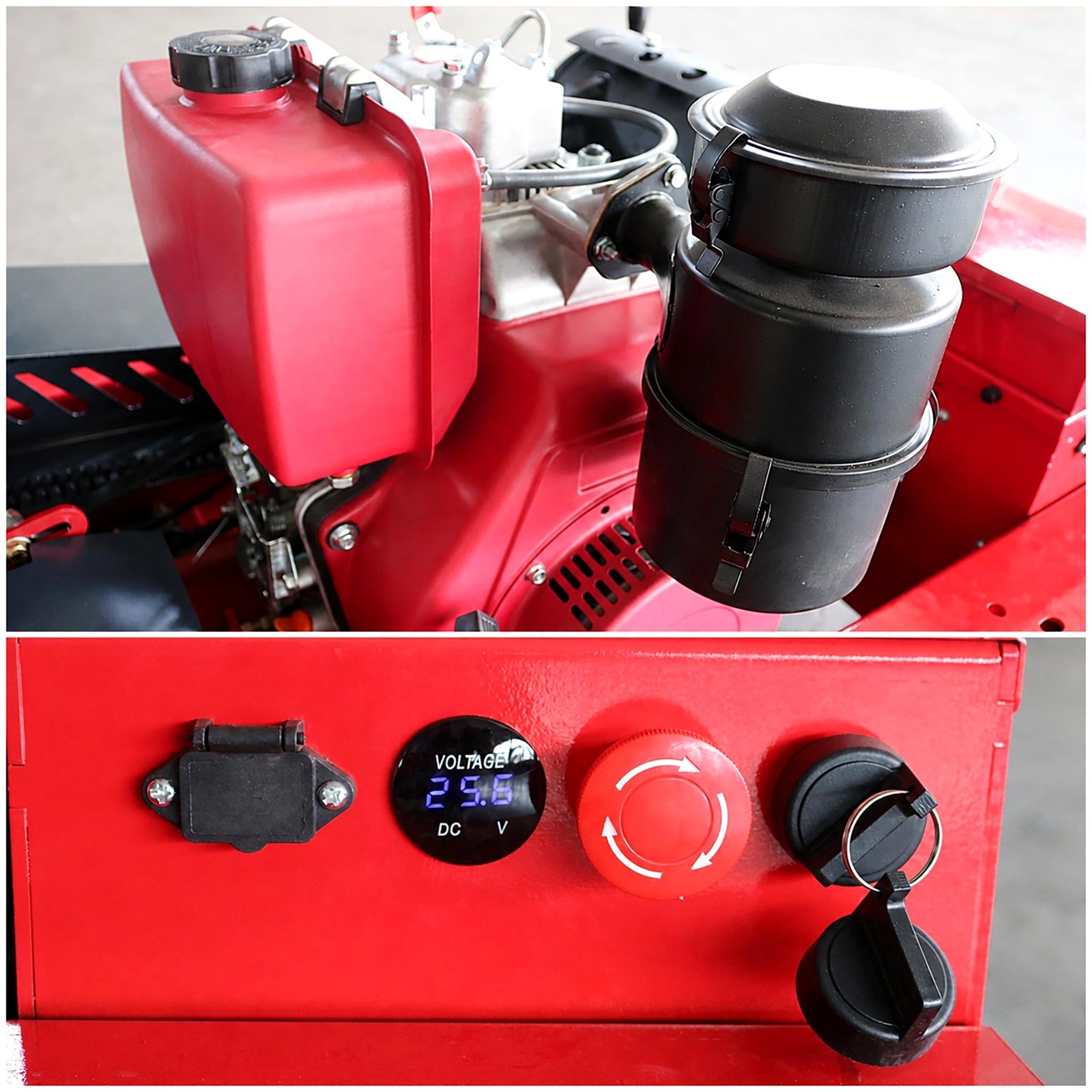 GST-1200 diesel engine and control detail
