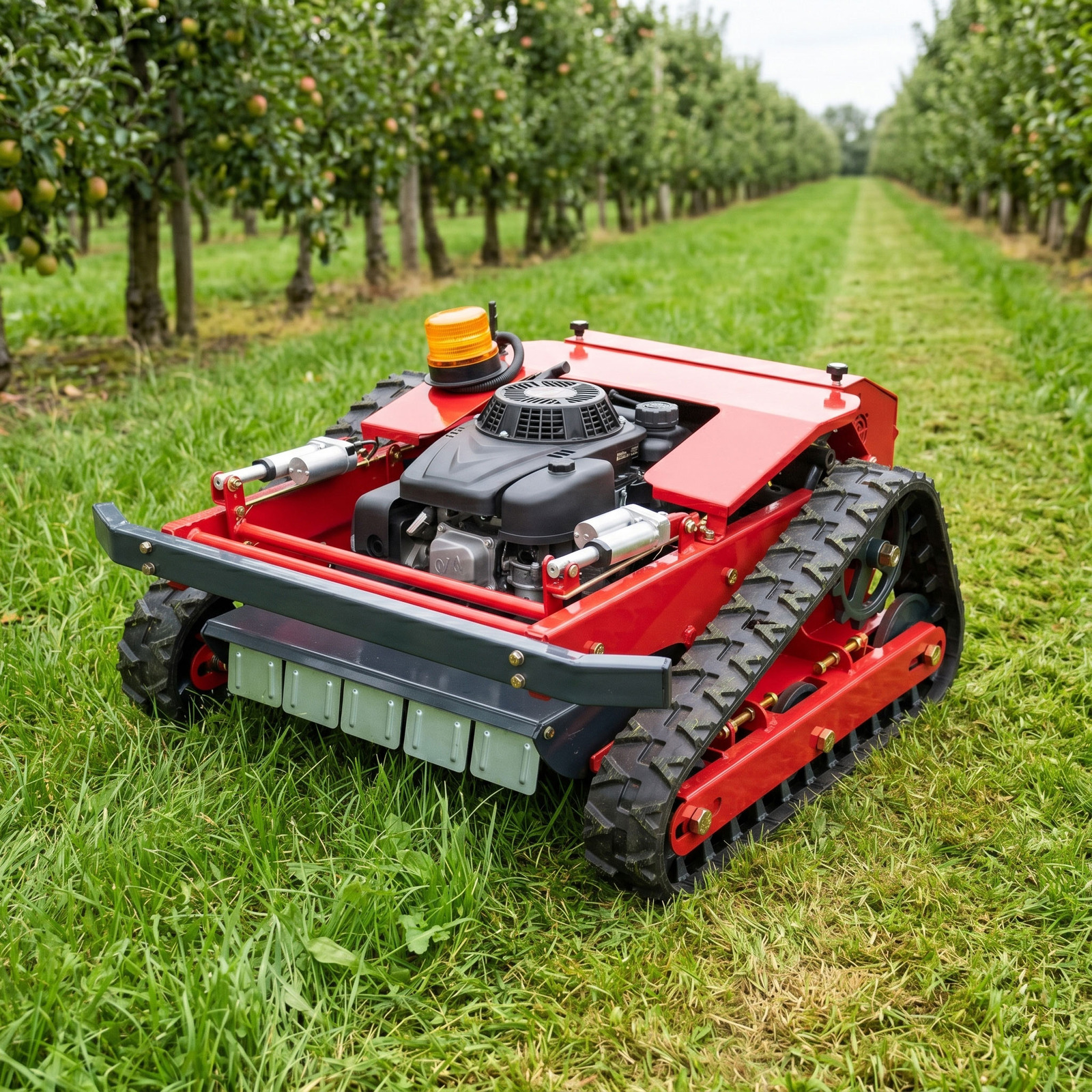 GST-550 compact hybrid tracked mower working scene