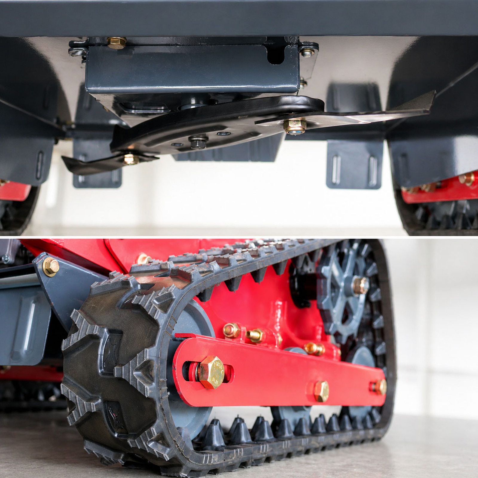 GST-550 deck and crawler track detail