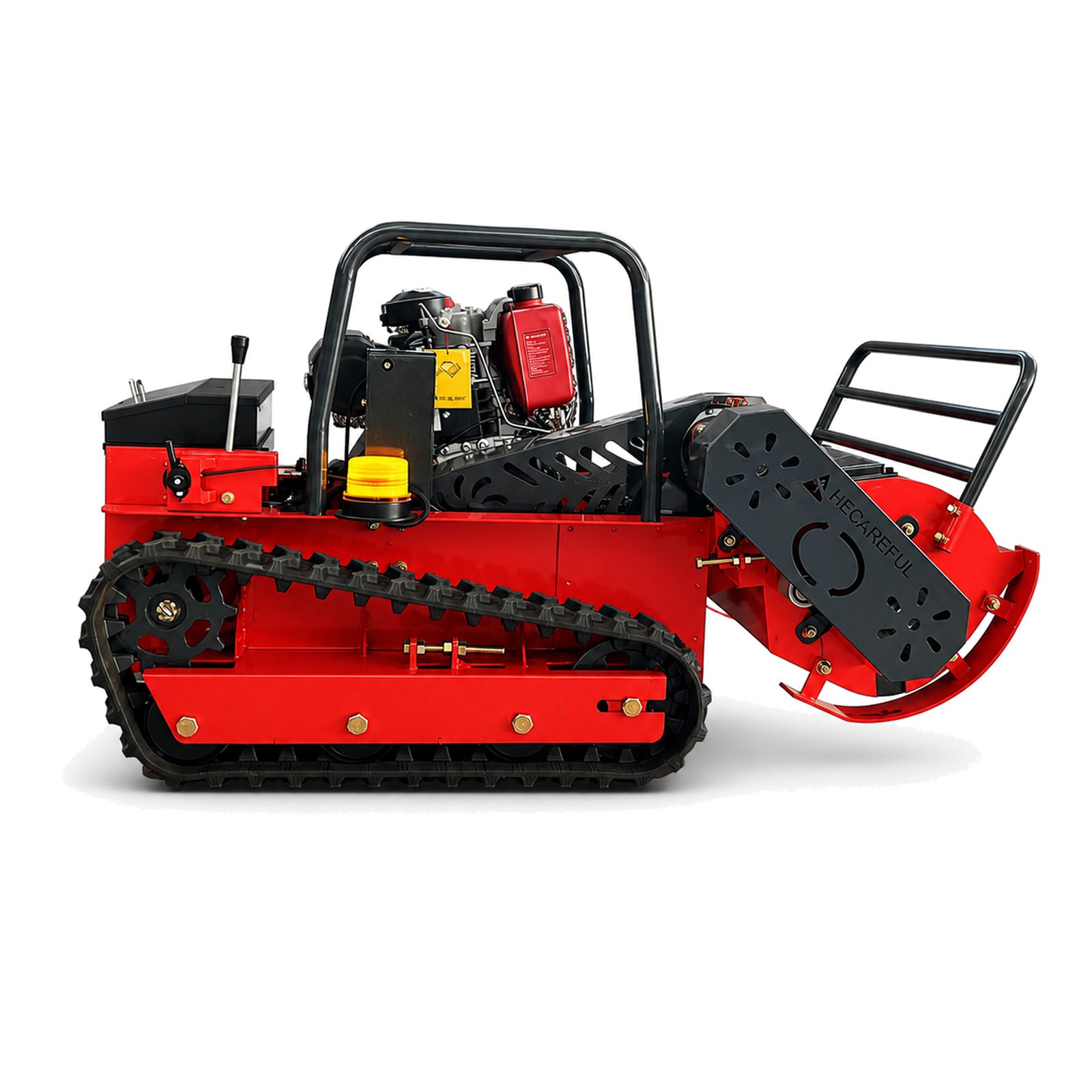 GST-800 diesel hybrid tracked flail mower right side view