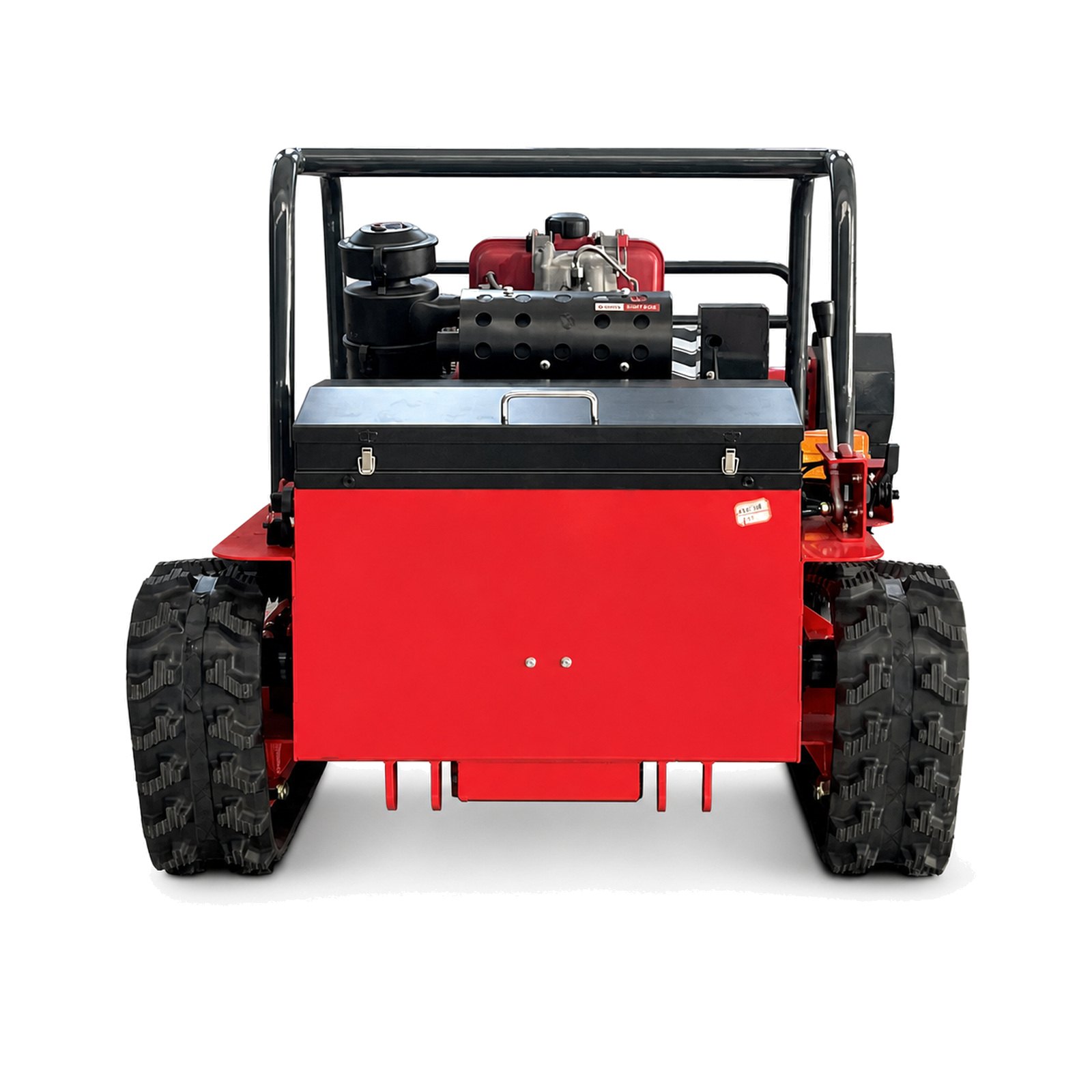 GST-800 diesel hybrid tracked flail mower rear view